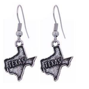 Brand New Beautiful Texas Silver Tone Earrings